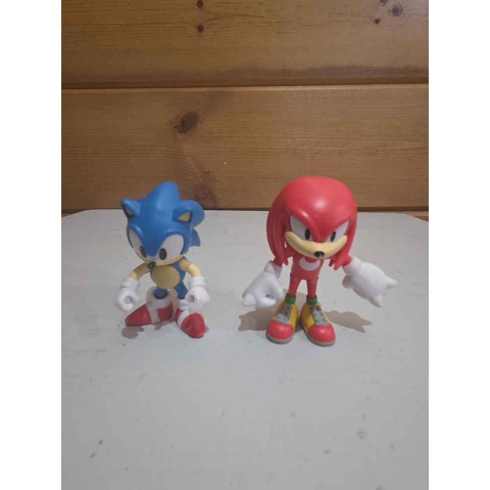 JAZWARES Sonic The Hedgehog KNUCKLES 3" Action Figure‎ and JAKKS SONIC 3" Lot